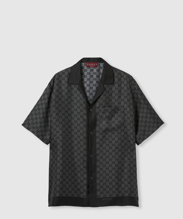 [GUCCI-구찌]프린트 트윌 멀버리 실크 볼링 셔츠 794907