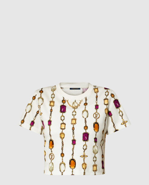 [LOUIS VUITTON-루이비통]네크리스 프린트 크롭 탑 1AI435