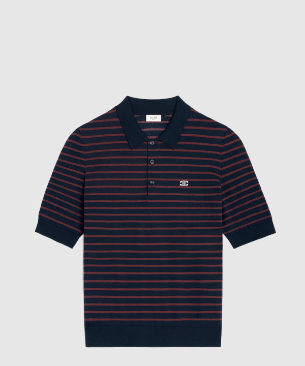 [CELINE-셀린느]숏 슬리브 폴로 스웨터 파인 코튼 RY0B83