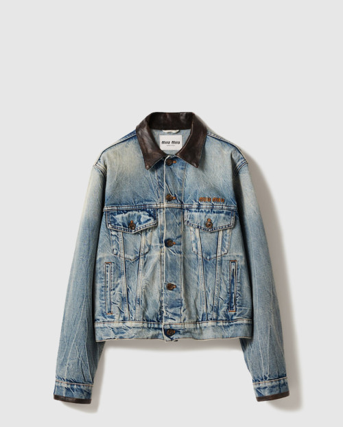 [MIUMIU-미우미우]데님 블루종 재킷 GWB273