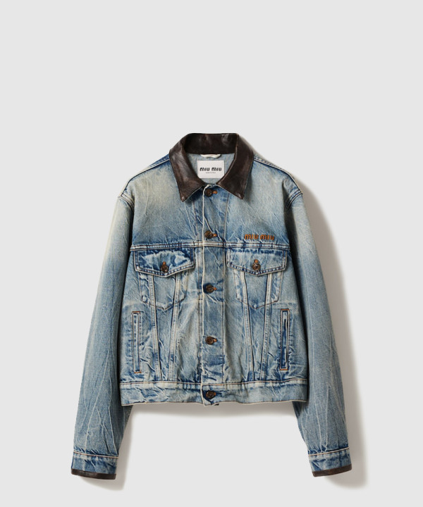 [MIUMIU-미우미우]데님 블루종 재킷 GWB273