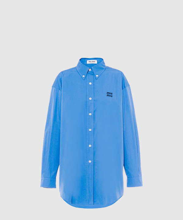 [MIUMIU-미우미우]Oversize 포플린 텍스처 셔츠 MK1626
