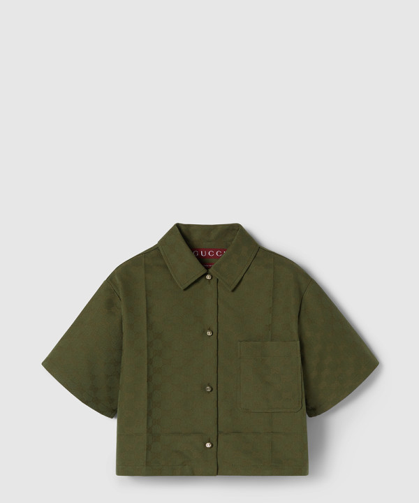 [GUCCI-구찌]GG 코튼 개버딘 셔츠 841378