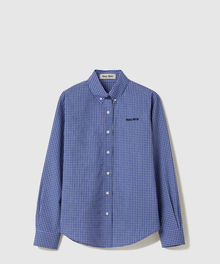 레플리카|이미테이션 miumiu-미우미우체크-포플린-텍스처-셔츠-mk1920