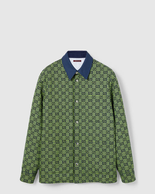 [GUCCI-구찌]GG 체크 코튼 울 블렌드 재킷 ‎814007