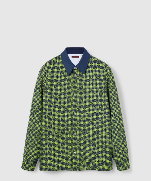 [GUCCI-구찌]GG 체크 코튼 울 블렌드 재킷 ‎814007