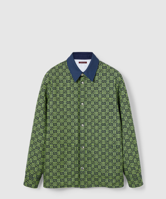 레플리카|이미테이션 gucci-구찌gg-체크-코튼-울-블렌드-재킷-814007