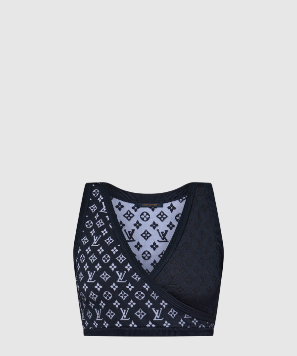 [LOUIS VUITTON-루이비통]모노그램 자카드 니트 크롭탑 1AI739