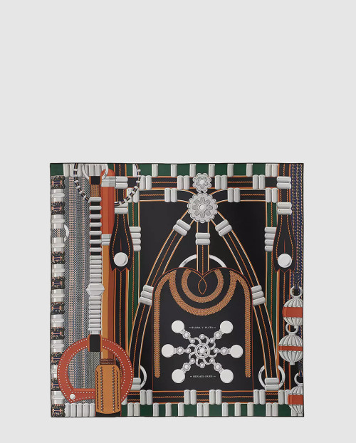 [HERMES-에르메스]Flora y Plata 스카프 90