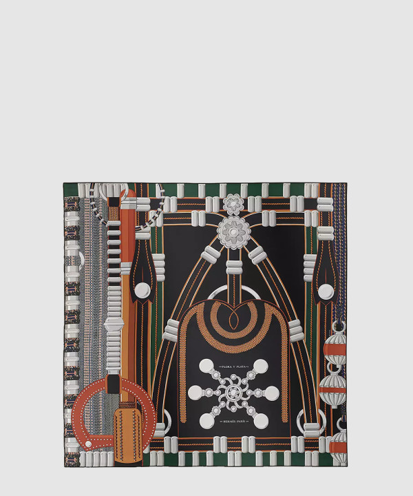 [HERMES-에르메스]Flora y Plata 스카프 90