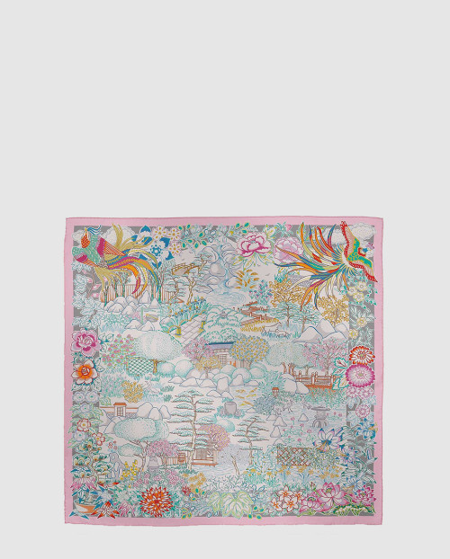 [HERMES-에르메스]Mille Feuilles de Soie 더블 페이스 스카프 90