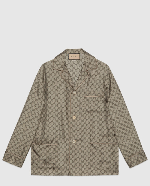 [GUCCI-구찌]GG 프린트 실크 셔츠 ‎773651