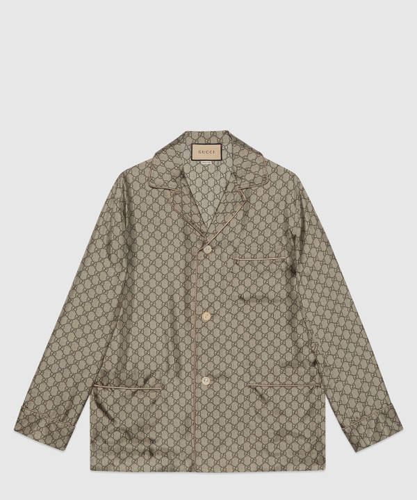 [GUCCI-구찌]GG 프린트 실크 셔츠 ‎773651