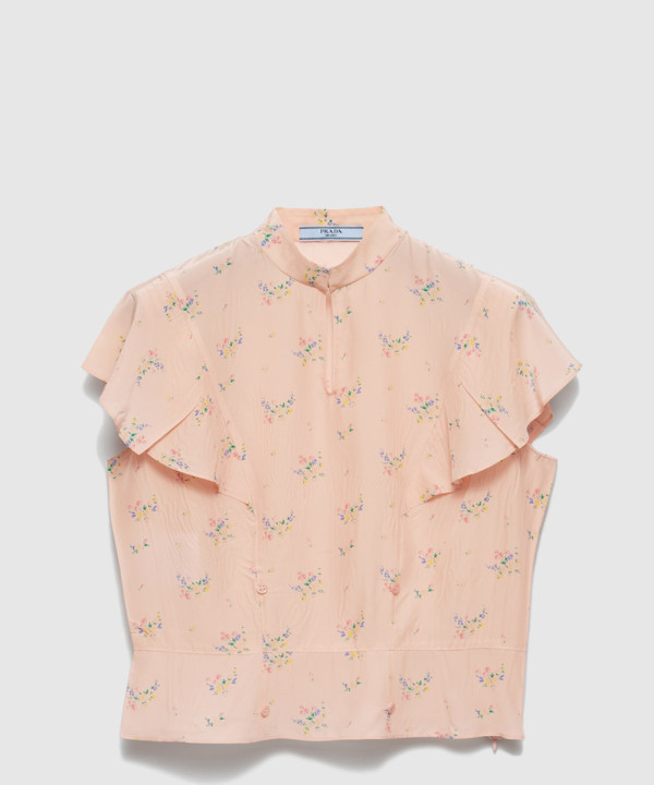 [PRADA-프라다]플로럴 프린트 퐁제 탑 P921N