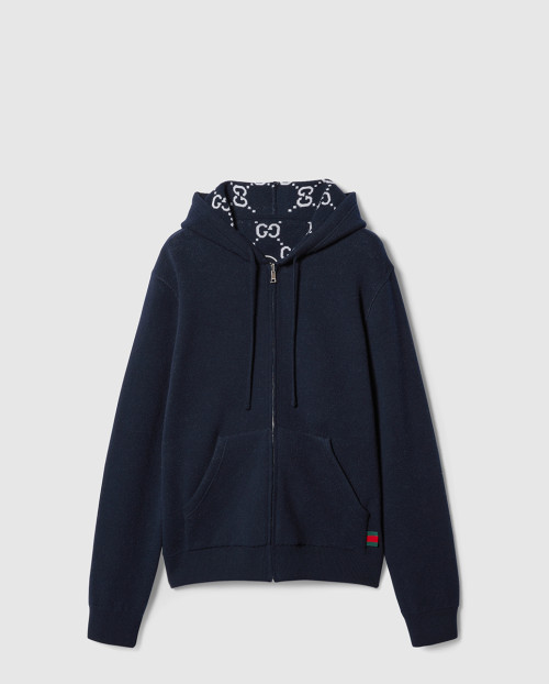 [GUCCI-구찌]리버서블 GG 울 후드 지퍼 재킷 794935