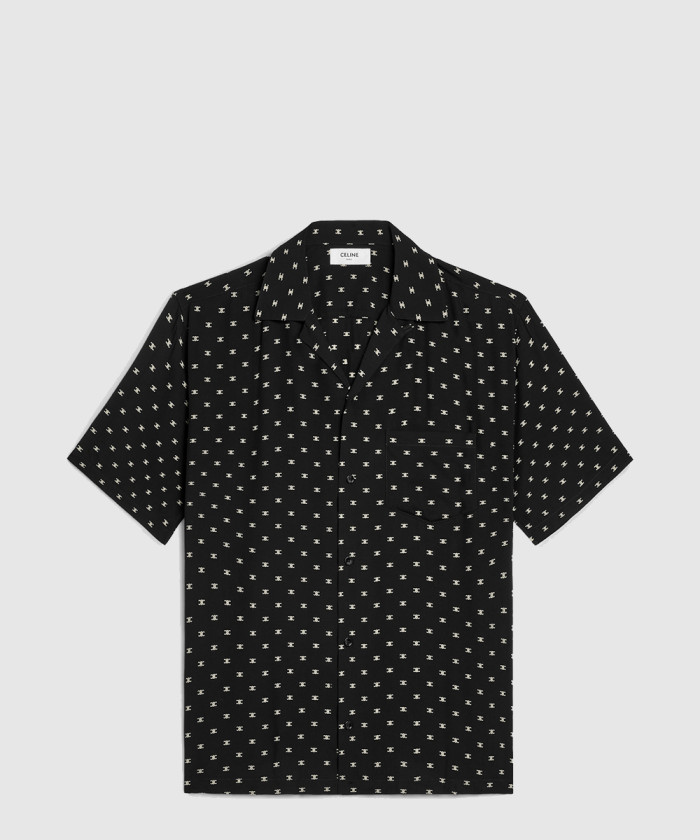레플리카|이미테이션 celine-셀린느볼링-셔츠-마이크로-트리옹프-프린트-비스코스-2c9463