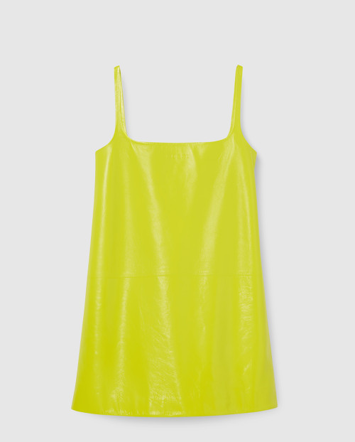 [GUCCI-구찌]샤이니 레더 미니 A라인 드레스 829997