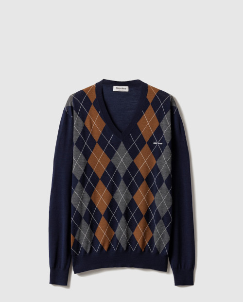 [MIUMIU-미우미우]브이넥 울 스웨터 MMLB67