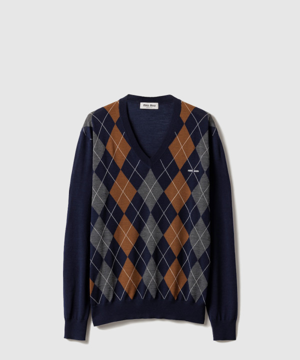[MIUMIU-미우미우]브이넥 울 스웨터 MMLB67