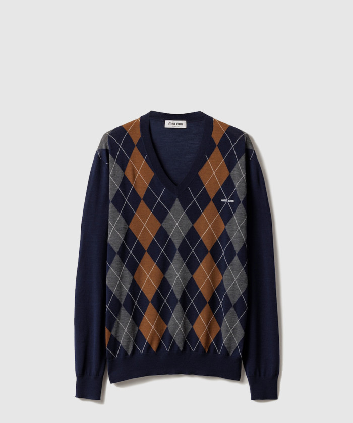 레플리카|이미테이션 miumiu-미우미우브이넥-울-스웨터-mmlb67