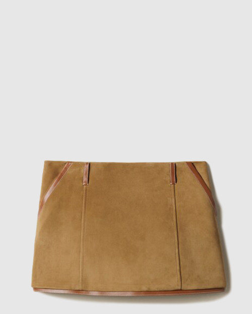 [MIUMIU-미우미우]스웨이드 스커트 MPD811