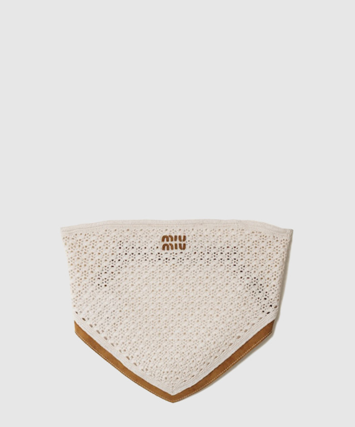 레플리카|이미테이션 miumiu-미우미우코튼-및-스웨이드-반다나-탑-mmv283