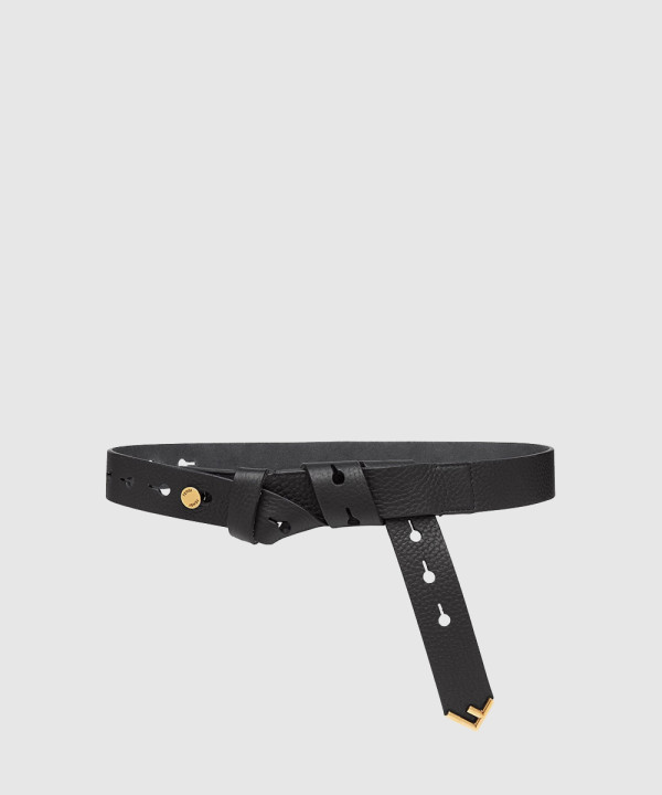 [FENDI-펜디]리얼 가죽 금속 장식 와이드 벨트 8C0589