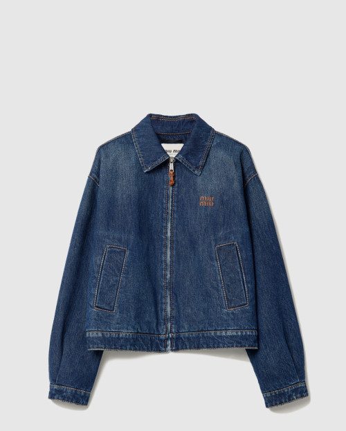 [MIUMIU-미우미우]데님 트러커 재킷 GWB252