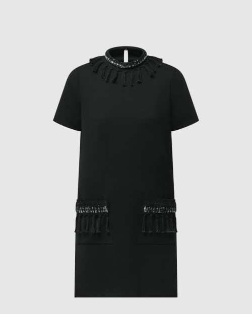 [LOUIS VUITTON-루이비통]프린지 트림 니트 드레스 1AHIHV