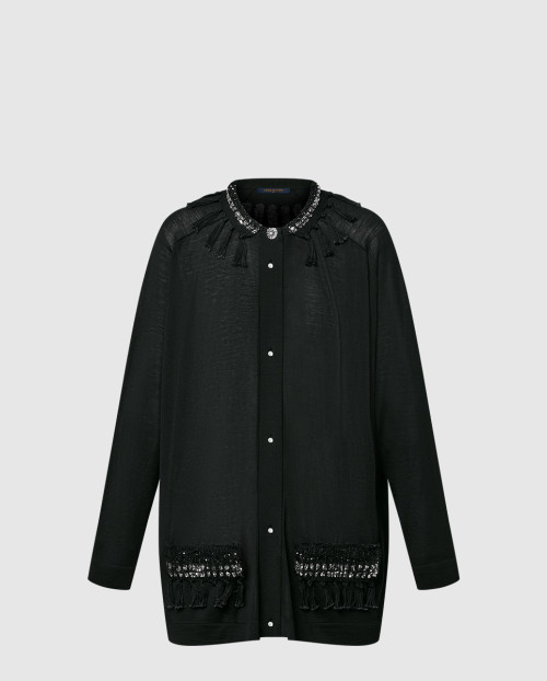 [LOUIS VUITTON-루이비통]프린지 트림 가디건 1AHFN7