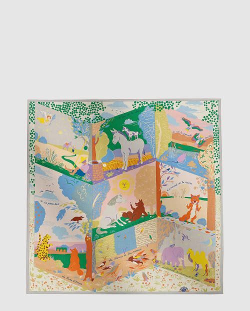 [HERMES-에르메스]Le Livre dEsope 숄 140