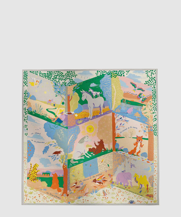 [HERMES-에르메스]Le Livre dEsope 숄 140