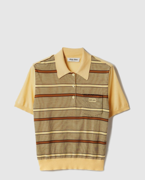 [MIUMIU-미우미우]울 폴로 셔츠 MMLB68