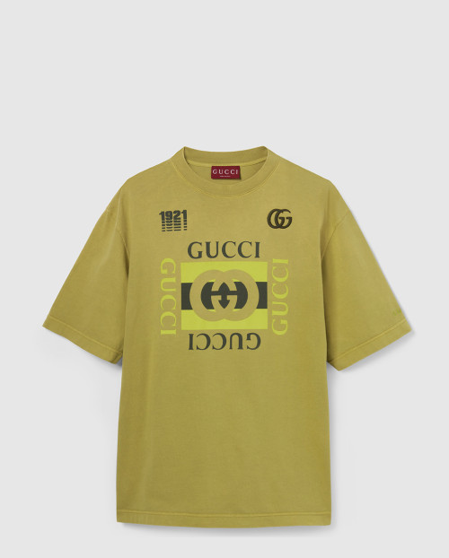 [GUCCI-구찌]프린트 코튼 저지 티셔츠 ‎798115