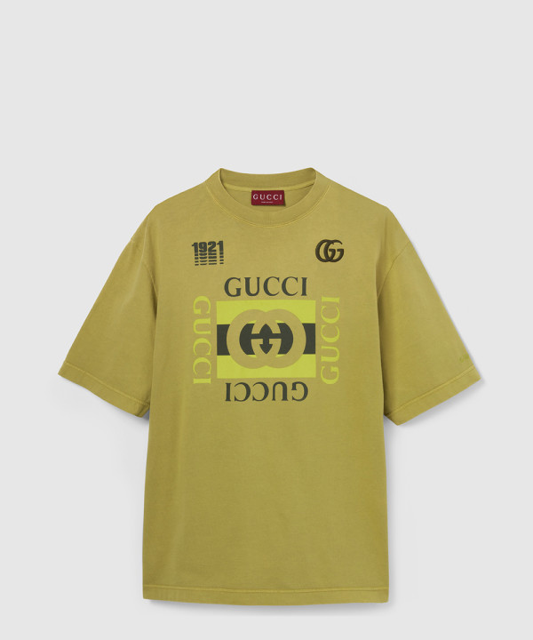 [GUCCI-구찌]프린트 코튼 저지 티셔츠 ‎798115