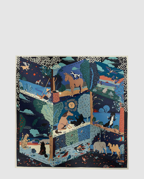 [HERMES-에르메스]Le Livre dEsope 숄 140