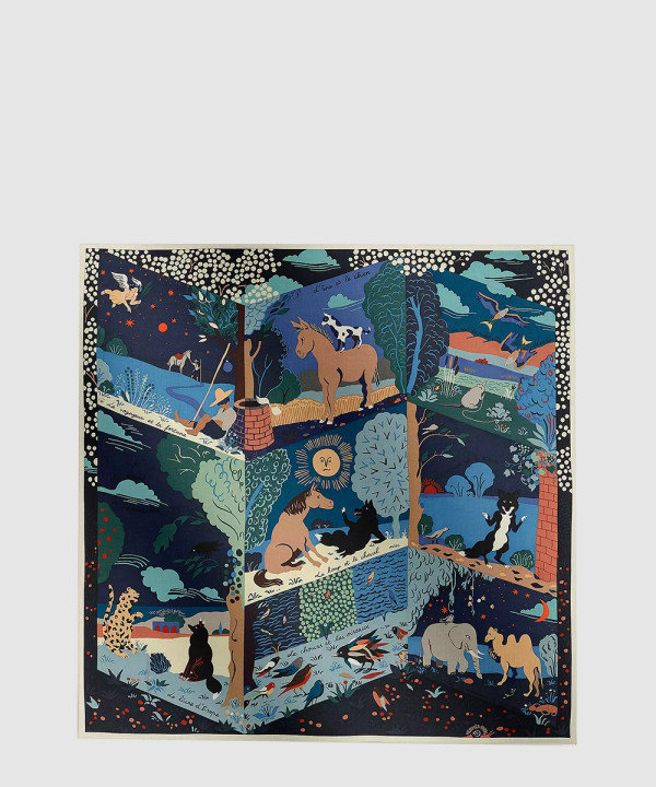 [HERMES-에르메스]Le Livre dEsope 숄 140