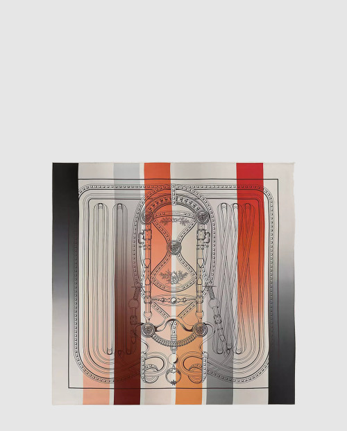 [HERMES-에르메스]Grand Tralala 더블 페이스 스카프 90