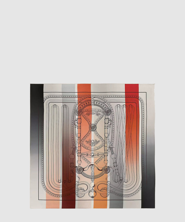 [HERMES-에르메스]Grand Tralala 더블 페이스 스카프 90