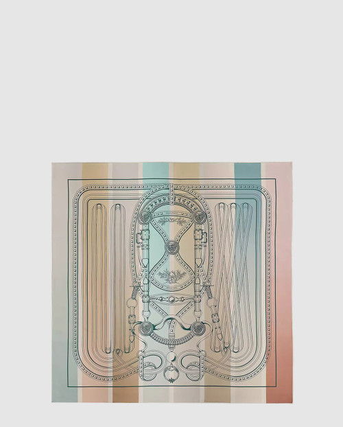 [HERMES-에르메스]Grand Tralala 더블 페이스 스카프 90