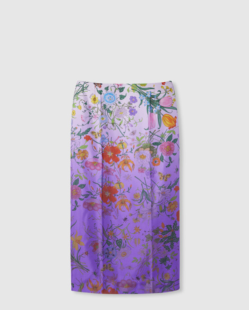 [GUCCI-구찌]프린트 실크 트윌 스커트 ‎835990