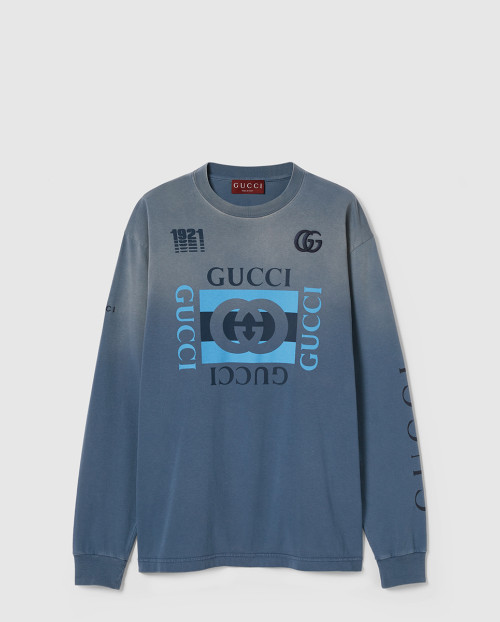 [GUCCI-구찌]프린트 코튼 저지 티셔츠 833825