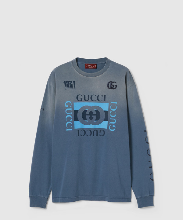 [GUCCI-구찌]프린트 코튼 저지 티셔츠 833825