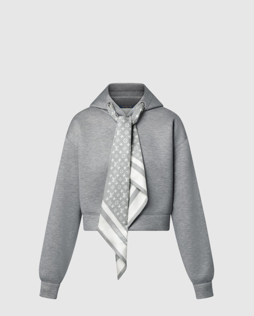 [LOUIS VUITTON-루이비통]크롭드 모노그램 스카프 후디 1AIR62