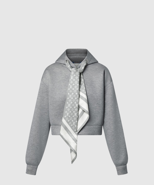 [LOUIS VUITTON-루이비통]크롭드 모노그램 스카프 후디 1AIR62