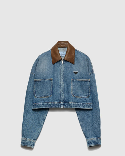 [PRADA-프라다]크롭 데님 재킷 GFB327