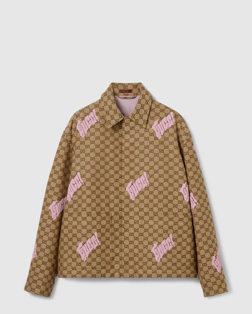 [GUCCI-구찌]자수 캔버스 리넨 블렌드 재킷 ‎834304