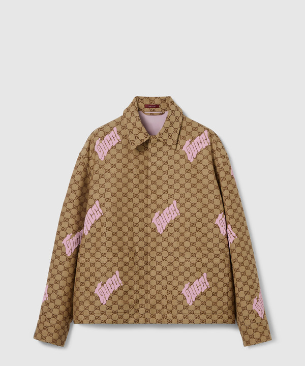 [GUCCI-구찌]자수 캔버스 리넨 블렌드 재킷 ‎834304