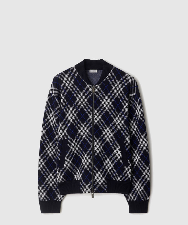 [BURBERRY-버버리]체크 울 블렌드 보머 재킷 81106321