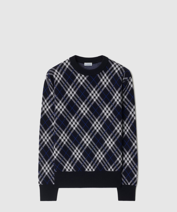 [BURBERRY-버버리]체크 울 블렌드 스웨터 81106141